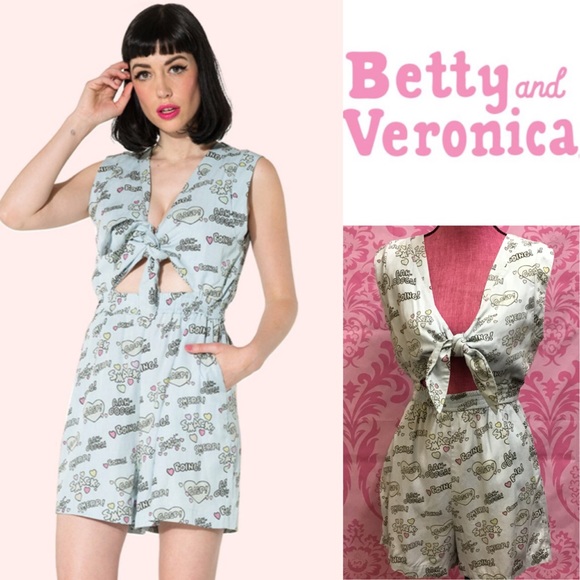 Rachel Antonoff Pants - Betty and Veronica kissing sounds romper